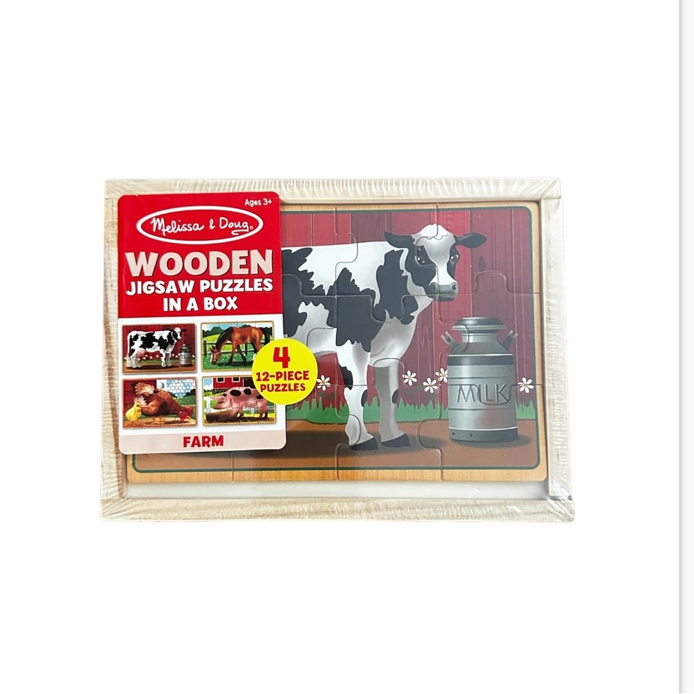 Melissa & Doug Farm Animals Jigsaw Puzzles in a box